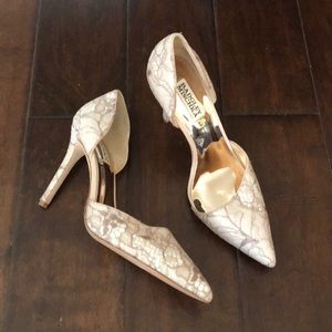 Badgley Mischka “Haylee” lace pump bridal formal